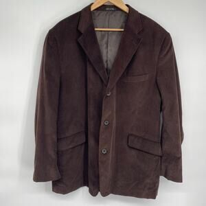 J. Ferrar Blazer Men’s XL Brown Corduroy Heritage Academia Preppy Traditional